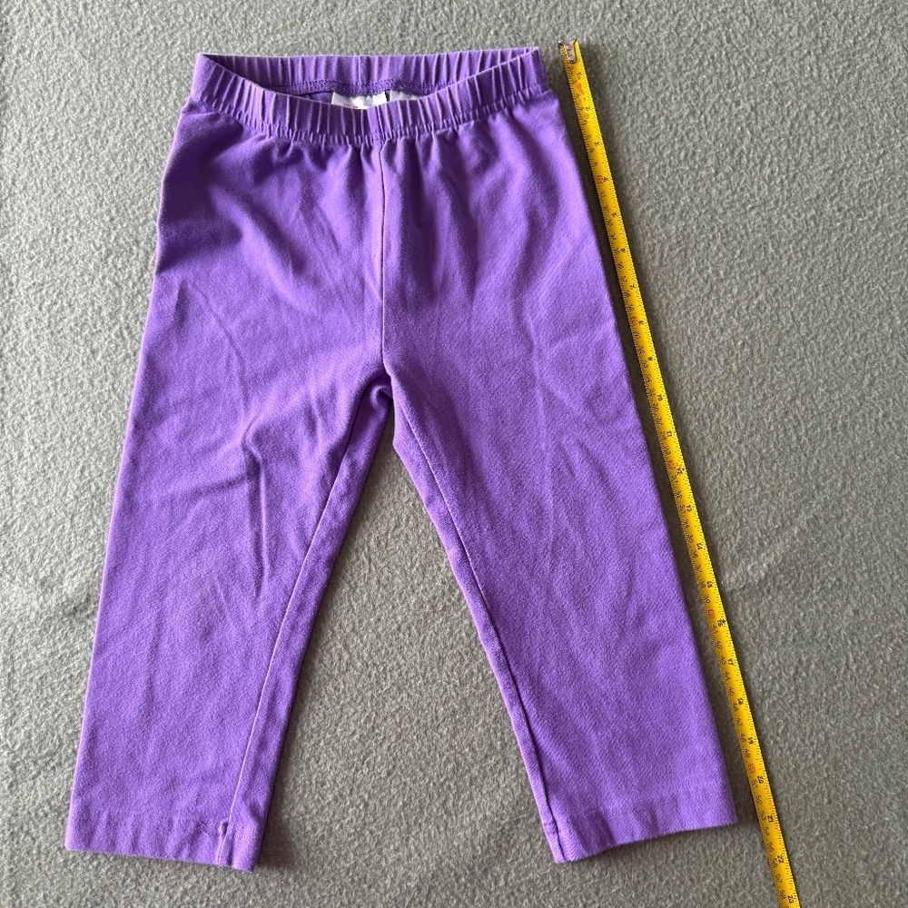 Hanna Andersson Girls Cropped Purple‎ Leggings Size 5 (110 cm)